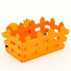 Пасхальный декор корзинка  оранжевого цвета "Петушек" 10х16х9 см - Фото 2