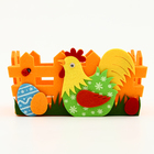 Пасхальный декор корзинка  оранжевого цвета "Петушек" 10х16х9 см - Фото 3