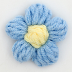 Цветок вязаный, набор 10 шт., размер 1 шт., 4 × 1,5 см, цвет голубой - Фото 4