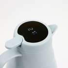 Термос-кофейник, 1.5 л, сохраняет тепло 24 ч, с термометром, стеклянная колба, серый - фото 9973767