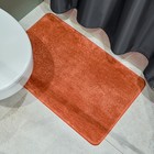 Мягкий коврик, для ванной комнаты, 50х80 см, цвет оранжевый - Фото 1