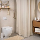 Занавеска для ванной комнаты, тканевая, 180х200 см, цвет бежевый - Фото 1