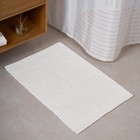 Мягкий коврик для ванной комнаты, 60х90 см, цвет белый - фото 294500119