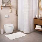 Мягкий коврик для ванной комнаты, 60х90 см, цвет белый - Фото 2