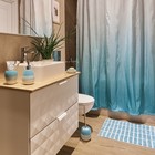 Занавеска для ванной комнаты тканевая, 180х200 см, цвет голубой - Фото 11