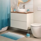 Занавеска для ванной комнаты тканевая, 180х200 см, цвет голубой - Фото 12