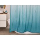Занавеска для ванной комнаты тканевая, 180х200 см, цвет голубой - Фото 13