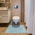 Мягкий коврик для ванной комнаты, 50х80 см, цвет голубой - Фото 2