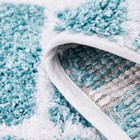 Мягкий коврик для ванной комнаты, 50х80 см, цвет голубой - Фото 3