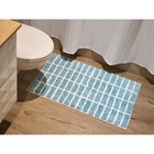 Мягкий коврик для ванной комнаты, 50х80 см, цвет голубой - Фото 7
