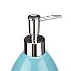Дозатор для жидкого мыла, 9.3х9.3х17 см, цвет голубой - Фото 4