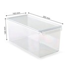 Контейнер с крышкой для холодильника или шкафа 16.5х35.5х16 см, прозрачный - фото 9967056