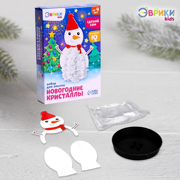 УЦЕНКА Набор для опытов «Чудесные кристаллы: Снеговик» - Фото 1