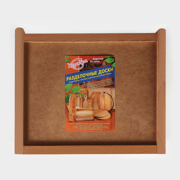 Хлебница с прозрачной крышкой, 22,5×29×15 см, бук