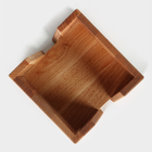 Салфетница деревянная Adelica, 14×14×7 см, бук - фото 4412586
