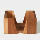 Салфетница деревянная Adelica, 14×14×7 см, бук - фото 8721038