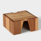 Салфетница деревянная Adelica, 14×14×7 см, бук - фото 8721039