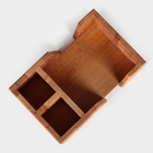 Салфетница - органайзер деревянная на 3 отделения Adelica, 14×21,5×7 см, бук - фото 8721044