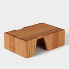 Салфетница - органайзер деревянная на 3 отделения Adelica, 14×21,5×7 см, бук - фото 8721045