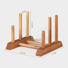 Подставка - сушилка деревянная для разделочных досок и посуды Adelica, 13×17×13 см, пропитано минеральным маслом, бук - Фото 2