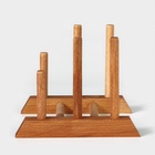 Подставка - сушилка деревянная для разделочных досок и посуды Adelica, 13×17×13 см, пропитано минеральным маслом, бук - Фото 8