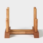 Подставка - сушилка деревянная для разделочных досок и посуды Adelica, 13×17×13 см, пропитано минеральным маслом, бук - Фото 10