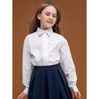 Блузка для девочек, рост 128 см, цвет белый - фото 301458906