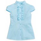Блузка для девочек, рост 134 см, цвет голубой - фото 110005218
