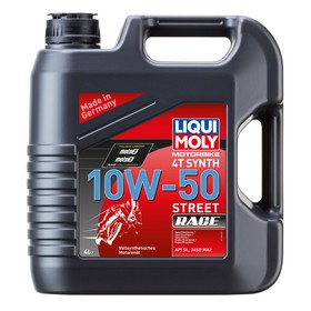 Масло моторное LiquiMoly Motorbike 4T Synth Street Race 10W-50 SN Plus MA2, синтетическое, 4 л