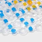 Коврик противоскользящий в ванну Доляна «Влюблённые уточки», на присосках, 35×65 см - Фото 4