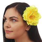 Гавайский зажим "Пион", цвет желтый - Фото 1