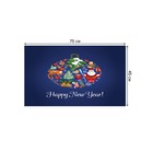 Придверный коврик в прихожую «Новогодний шар», размер 45х75 см - Фото 2