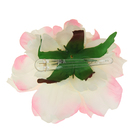 Гавайский зажим "Пион", цвет бело-розовый - Фото 3