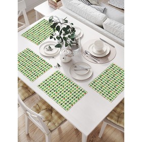 Комплект салфеток для сервировки стола «Украли ёлку», прямоугольные, размер 32х46 см, 4 шт