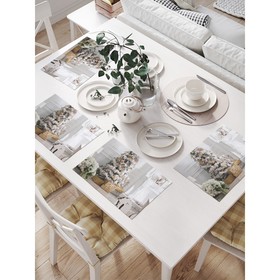 Комплект салфеток для сервировки стола «Атмосфера рождества», прямоугольные, размер 32х46 см, 4 шт