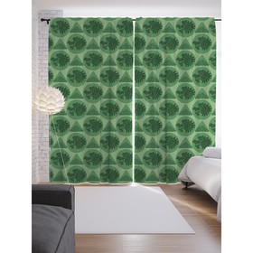 Фотошторы «Зеленый дракон», сатен, размер 145х265 см, 2 шт