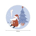 Скатерть на стол «Дед Мороз под ёлкой», круглая, сатен, d = 150 см - Фото 2