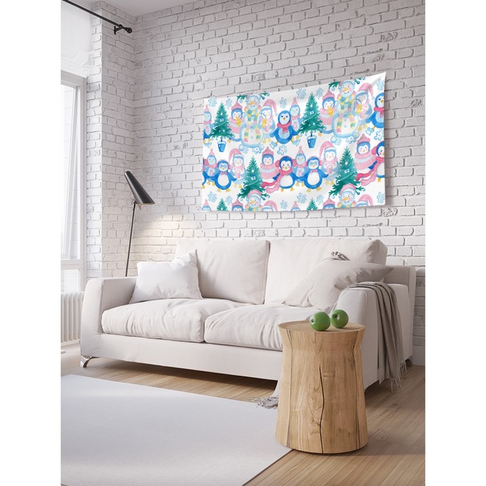 Декоративное панно с фотопечатью «Семейство снеговиков», горизонтальное, размер 100х150 см