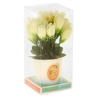 Декоративный букет в горшке «Следуй за мечтой», белые тюльпаны, 8.2 × 18.5 см - Фото 4