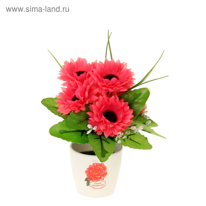 Декоративный букет в горшке «Самой прекрасной», розы, 8.2 × 18.5 см - Фото 1