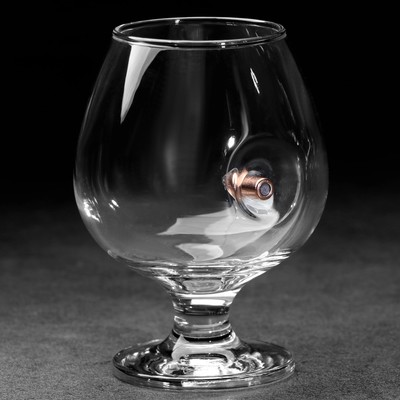 Бокал для коньяка с пулей непробиваемый «Сухопутные войска», 390 мл