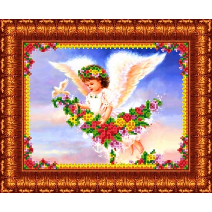 Набор для вышивки бисером «Парящий ангел», 19х24 см - Фото 1