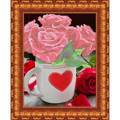 Набор для вышивки бисером «Розы для любимой», 19х27 см