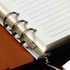 УЦЕНКА Органайзер на кольцах А5, 100 листов в линейку, с калькулятором, на молнии, чёрный - Фото 10