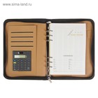 УЦЕНКА Органайзер на кольцах А5, 100 листов в линейку, с калькулятором, на молнии, чёрный - Фото 4