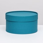 Подарочная коробка "Frilly" сине-травяной, завальцованная без окна, 21 х 11  см - фото 320943964