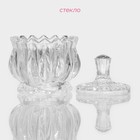 УЦЕНКА Сахарница стеклянная Доляна «Галерея», 150 мл, 8,5×11 см, с крышкой - Фото 2