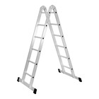 Лестница ТУНДРА, двухсекционная, шарнирная, алюминиевая, 6 ступеней - фото 8721426