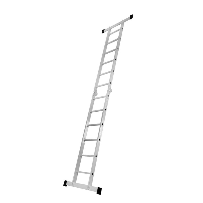 Лестница ТУНДРА, двухсекционная, шарнирная, алюминиевая, 6 ступеней - фото 1877036816