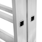 Лестница ТУНДРА, двухсекционная, шарнирная, алюминиевая, 6 ступеней - фото 8721432